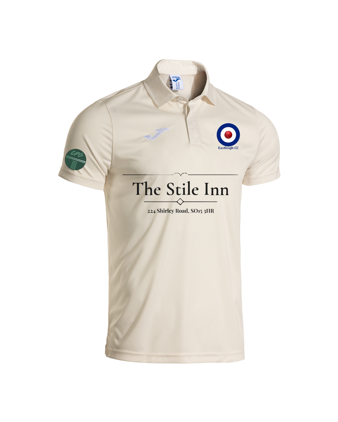 Eastleigh CC - White Playing Shirt - Short Sleeve - Joma